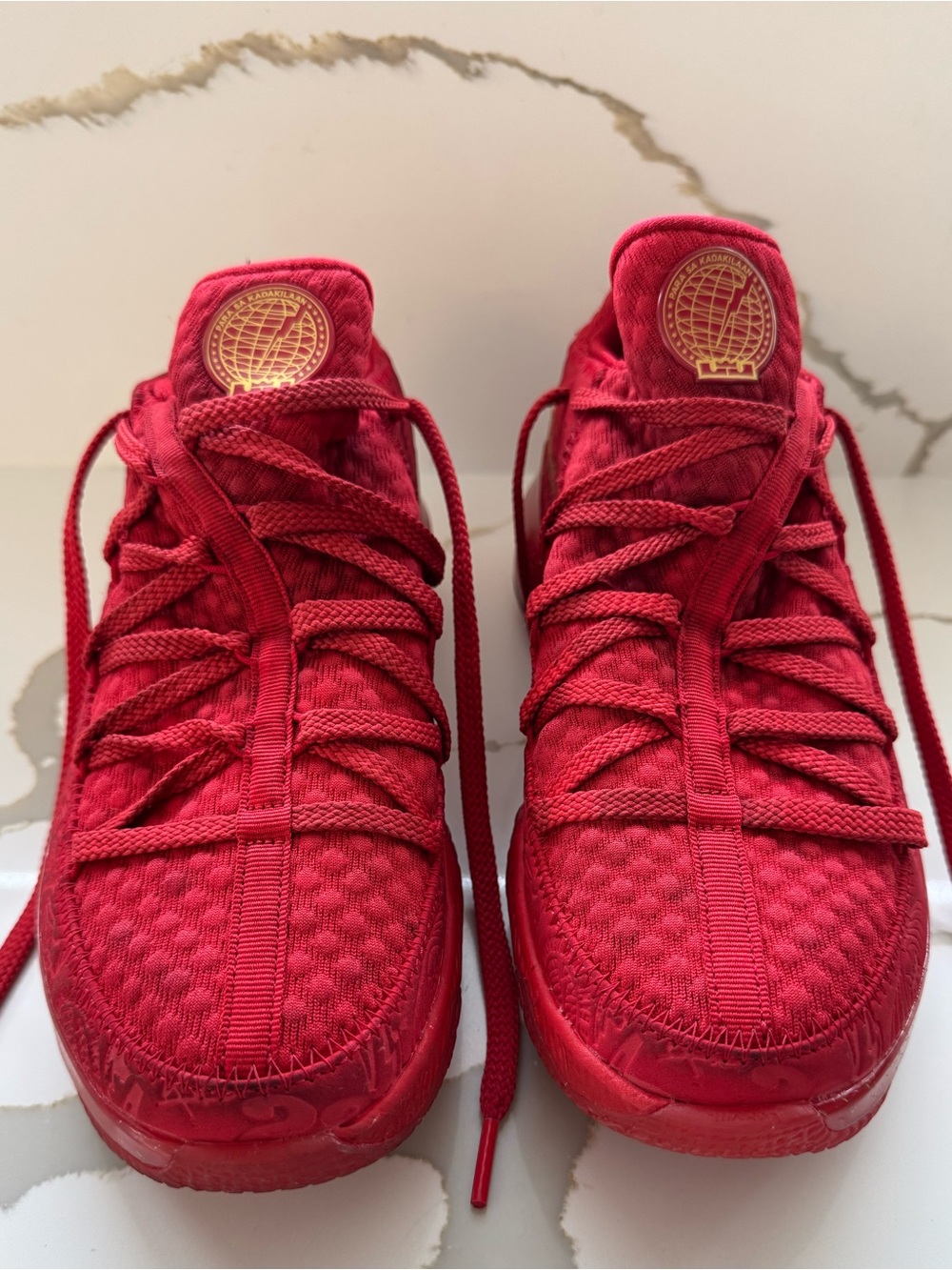 Nike LeBron 17 Low x Titan Manila Gym Red Gold Men's Size 9 CD5008-600